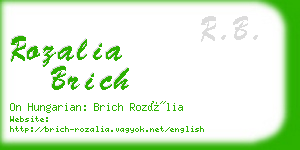 rozalia brich business card